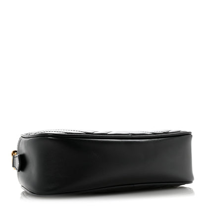Gucci Calfskin Matelasse Small GG Marmont Chain Shoulder Bag Black 4 of 11