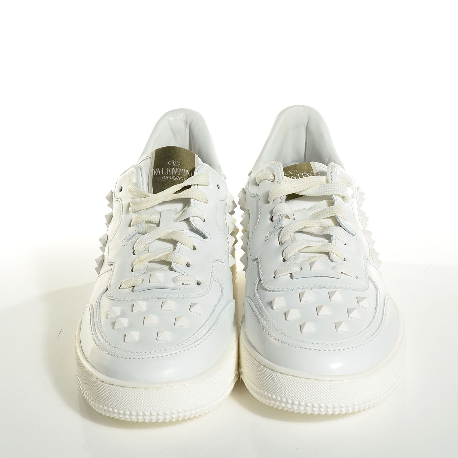 Valentino Garavani Calfskin Mens Rock Be Low Top Sneakers 43.5 White 3 of 14