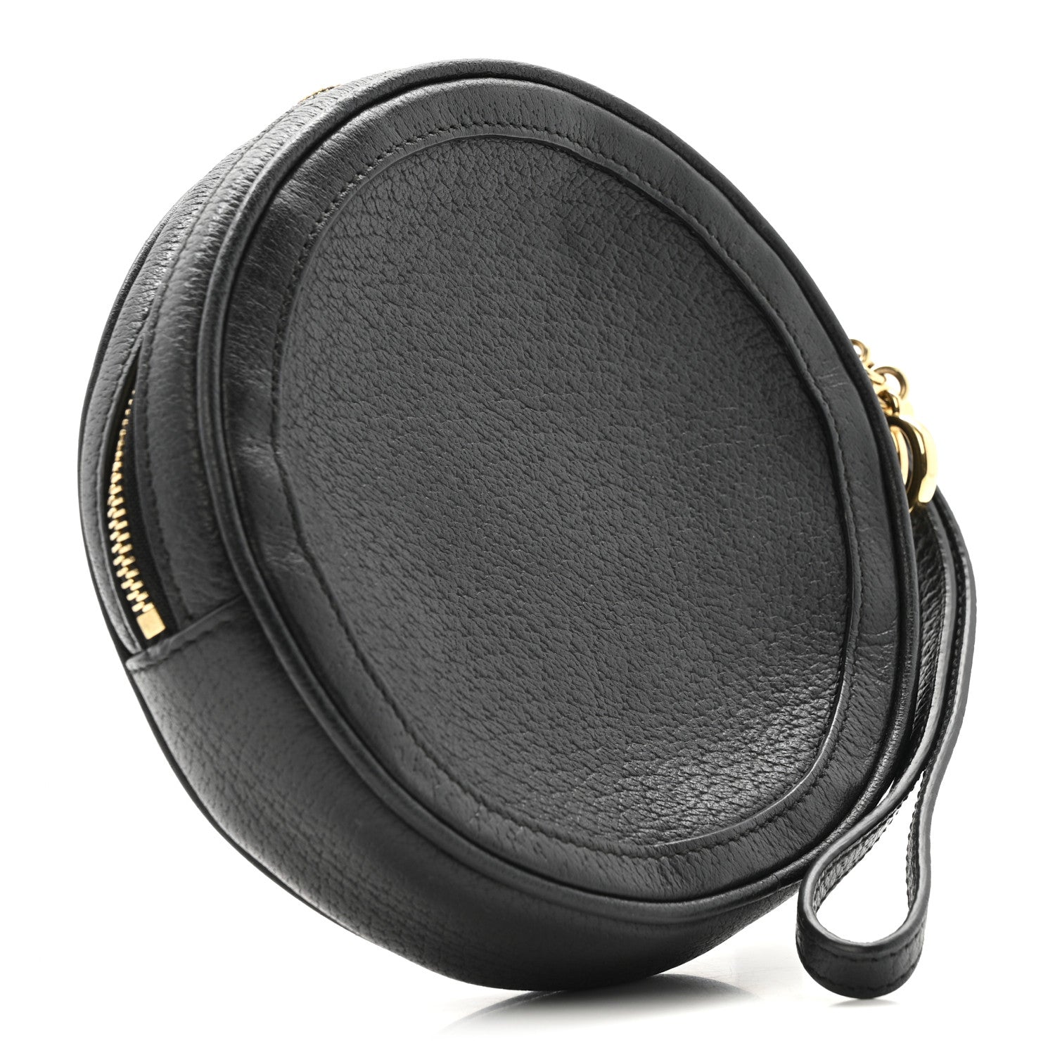 Gucci Textured Calfskin Web Ophidia Round Wrist Wallet Black 3 of 10
