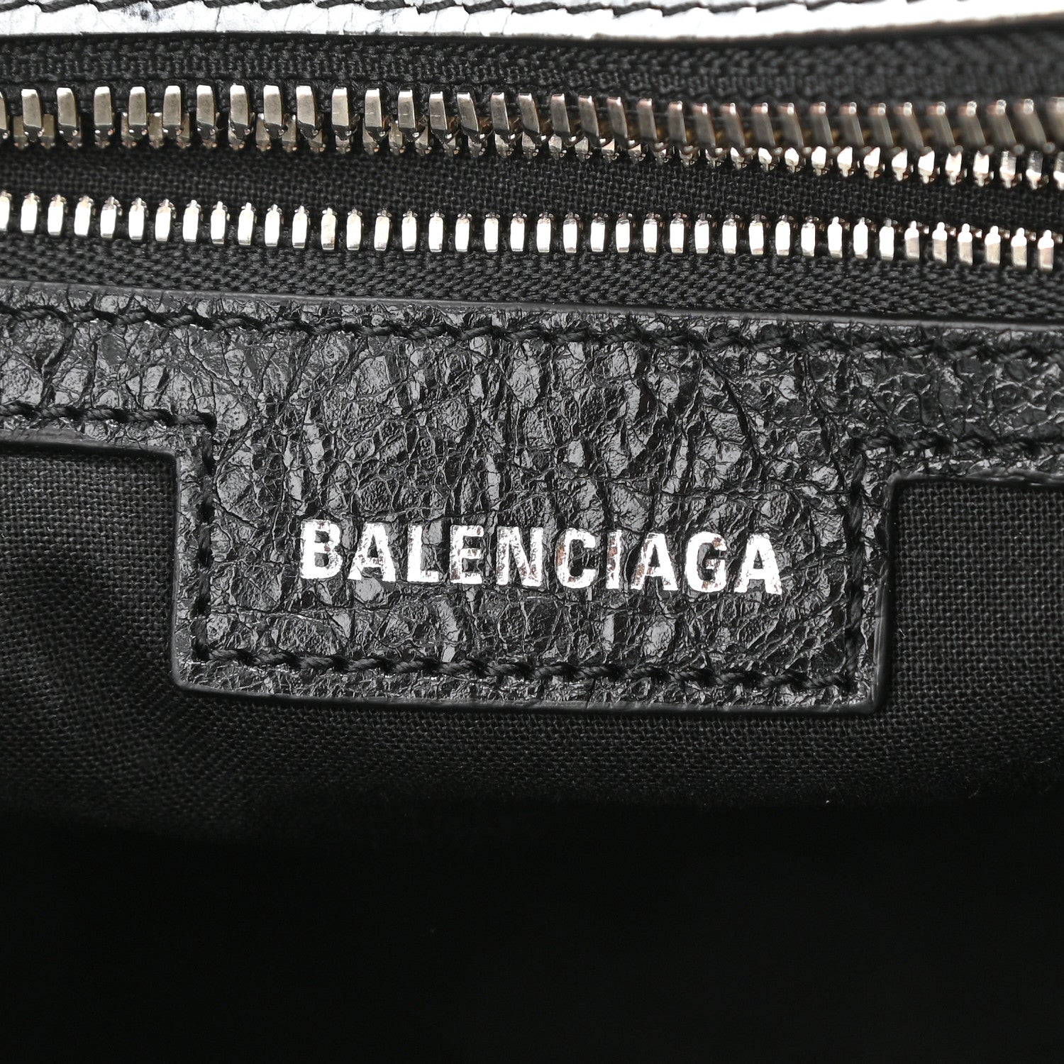 Balenciaga Agneau Arena Graffiti Neo Cagole Handbag XS Black White 6 of 8