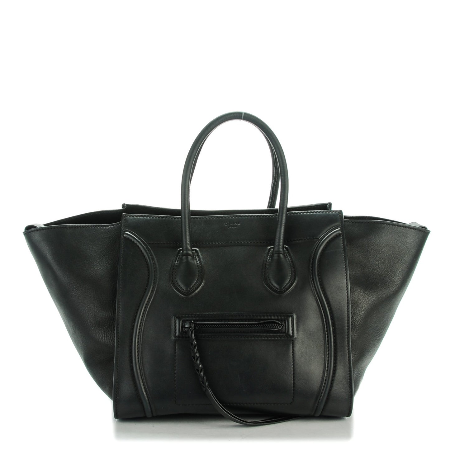 Supple Calfskin Medium Phantom Luggage Black