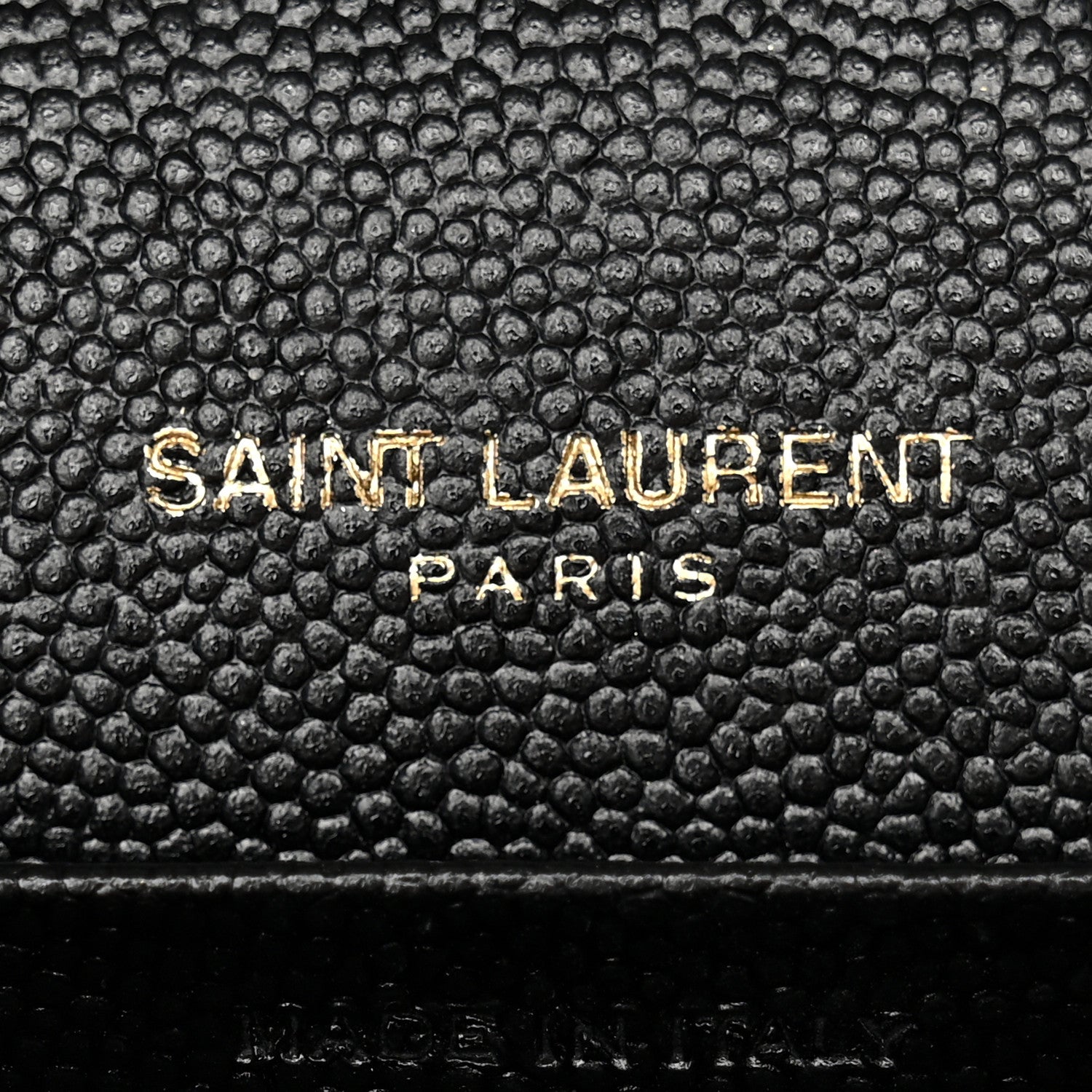 Saint Laurent Grain De Poudre Matelasse Chevron Monogram Chain Wallet Black 6 of 11