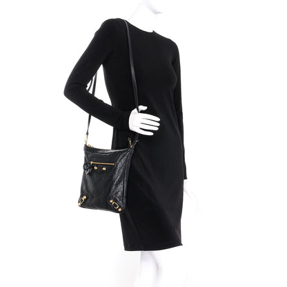 Balenciaga Agneau Giant 12 Gold Hardware Flat Crossbody Black 4 of 13