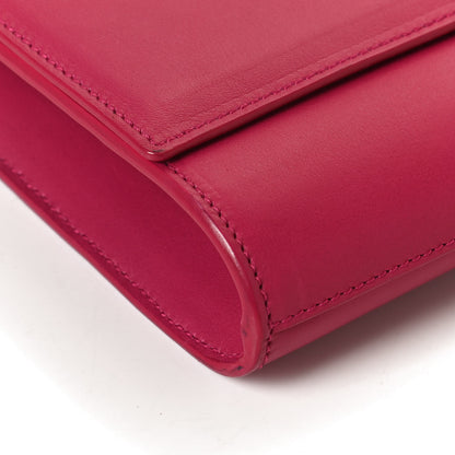 Saint Laurent Calfskin Classic Y Ligne Clutch Fuchsia 10 of 12