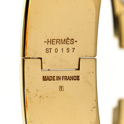 Hermes Enamel Wide Clic Clac H Bracelet GM White 4 of 5
