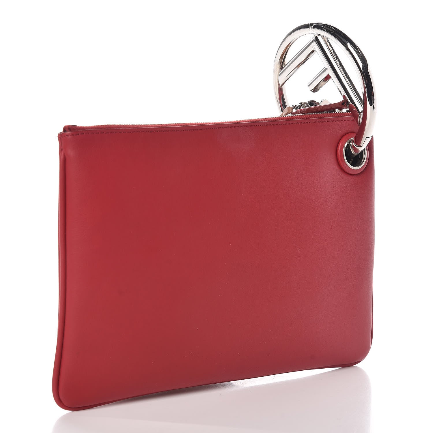 Fendi Vitello Century Opaco F is Fendi Tri-Color Triplette Pouch Set Corteccia White Ice Fragola 3 of 9