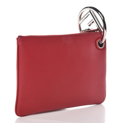Fendi Vitello Century Opaco F is Fendi Tri-Color Triplette Pouch Set Corteccia White Ice Fragola 3 of 9