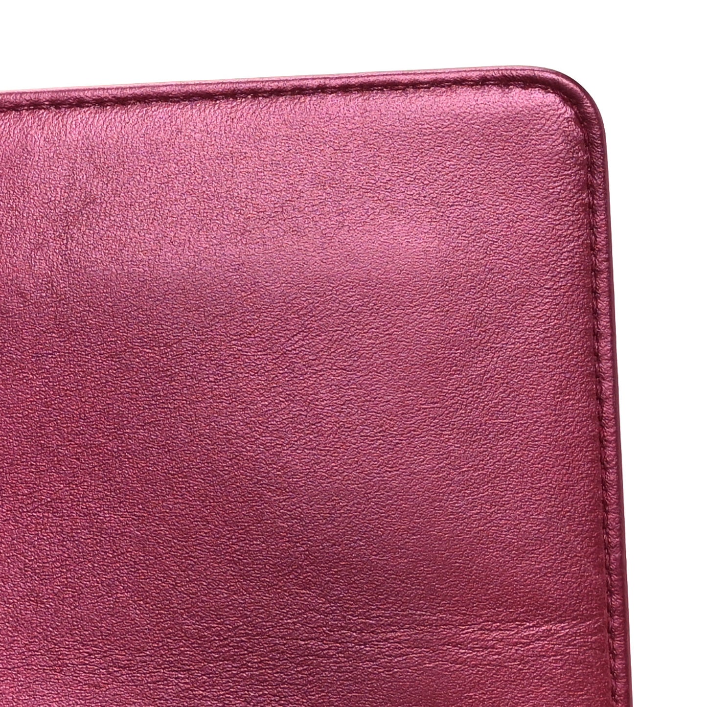 Metallic Patent Calfskin Quilted Medium Boy Flap Pink