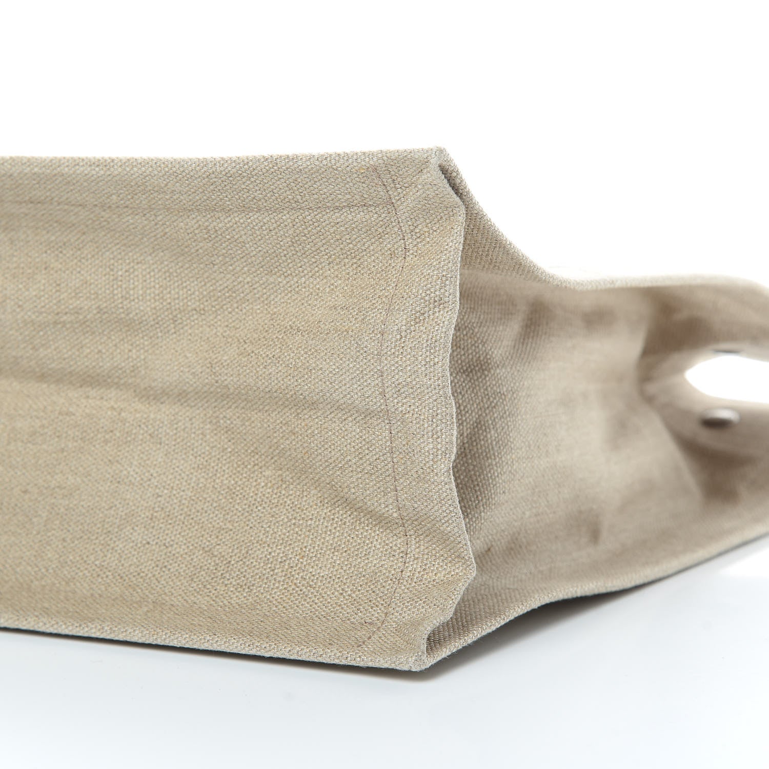 Saint Laurent Linen Calfskin Rive Gauche Tote Optic White 10 of 11