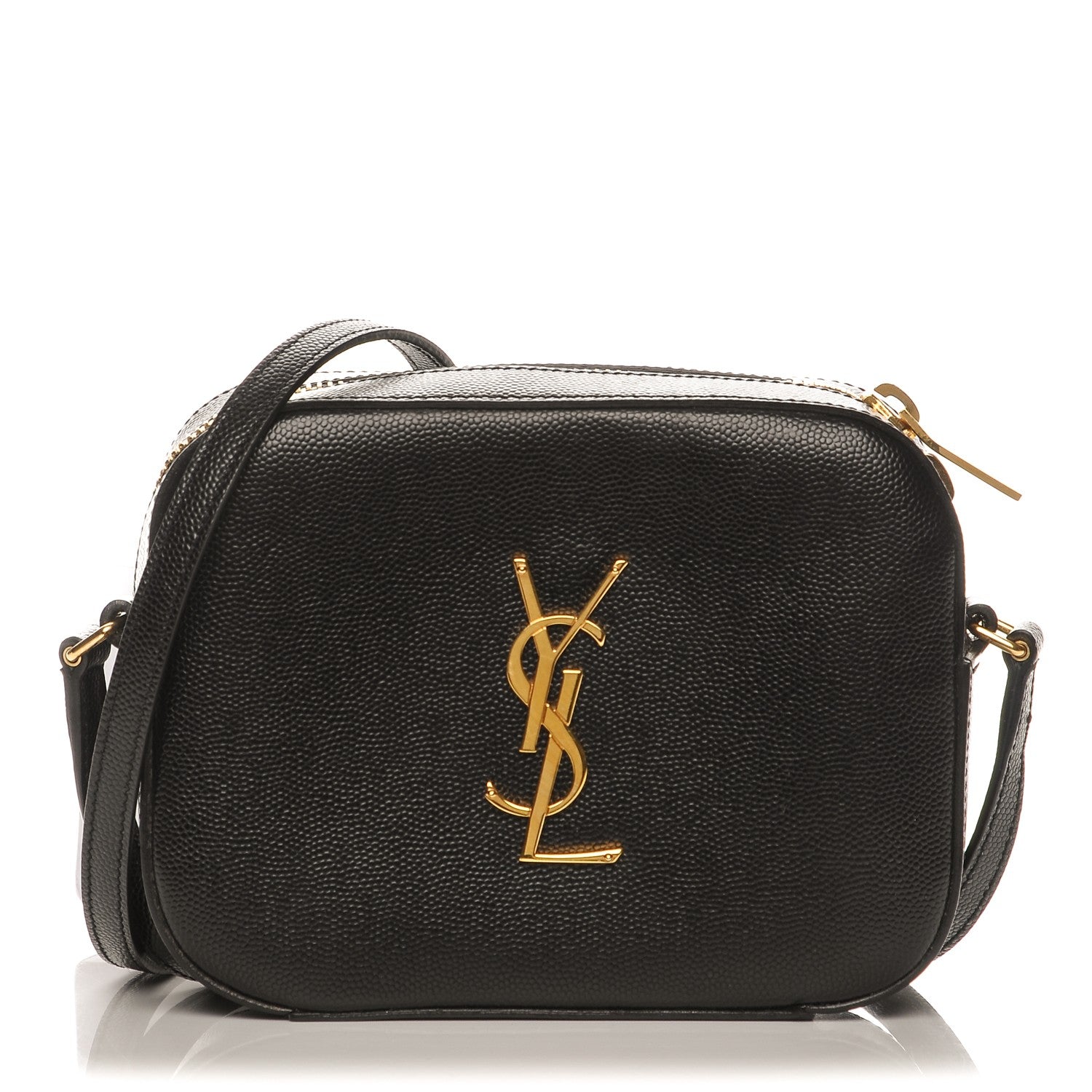 Saint Laurent Grain De Poudre Small Classic Monogram Camera Bag Black 1 of 8