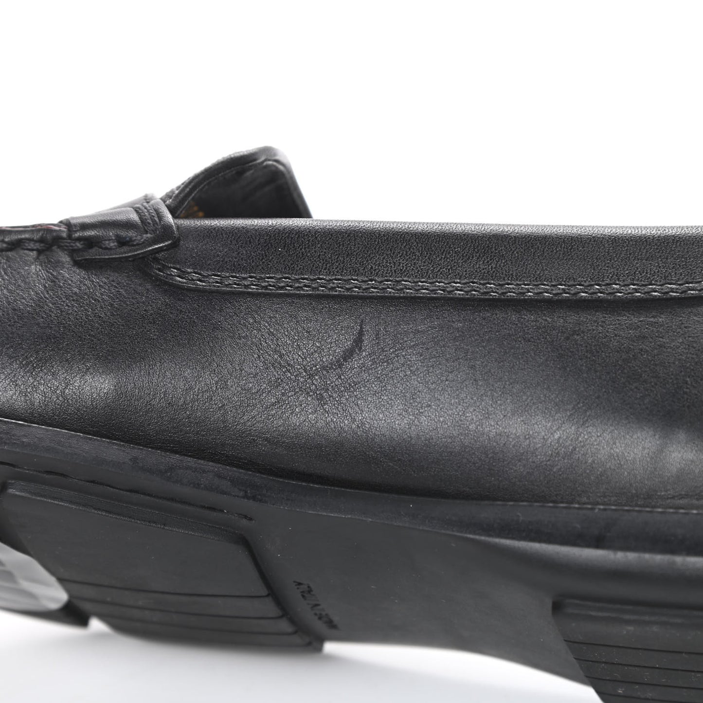 Calfskin Mini Lin Loafers 37 Black