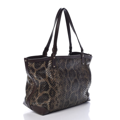Gucci Python Medium Craft Tote Brown 4 of 15