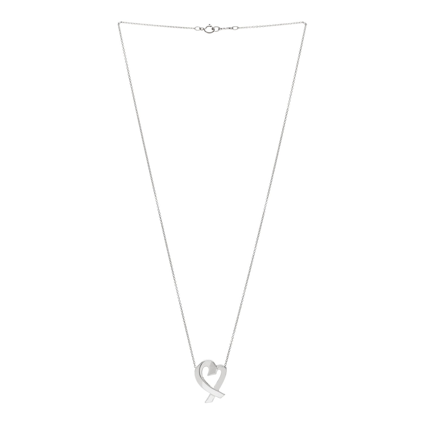 Sterling Silver Paloma Picasso Loving Heart Pendant Necklace