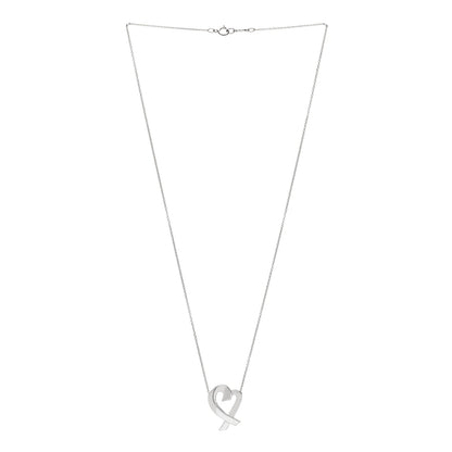 Tiffany Sterling Silver Paloma Picasso Loving Heart Pendant Necklace 3 of 5
