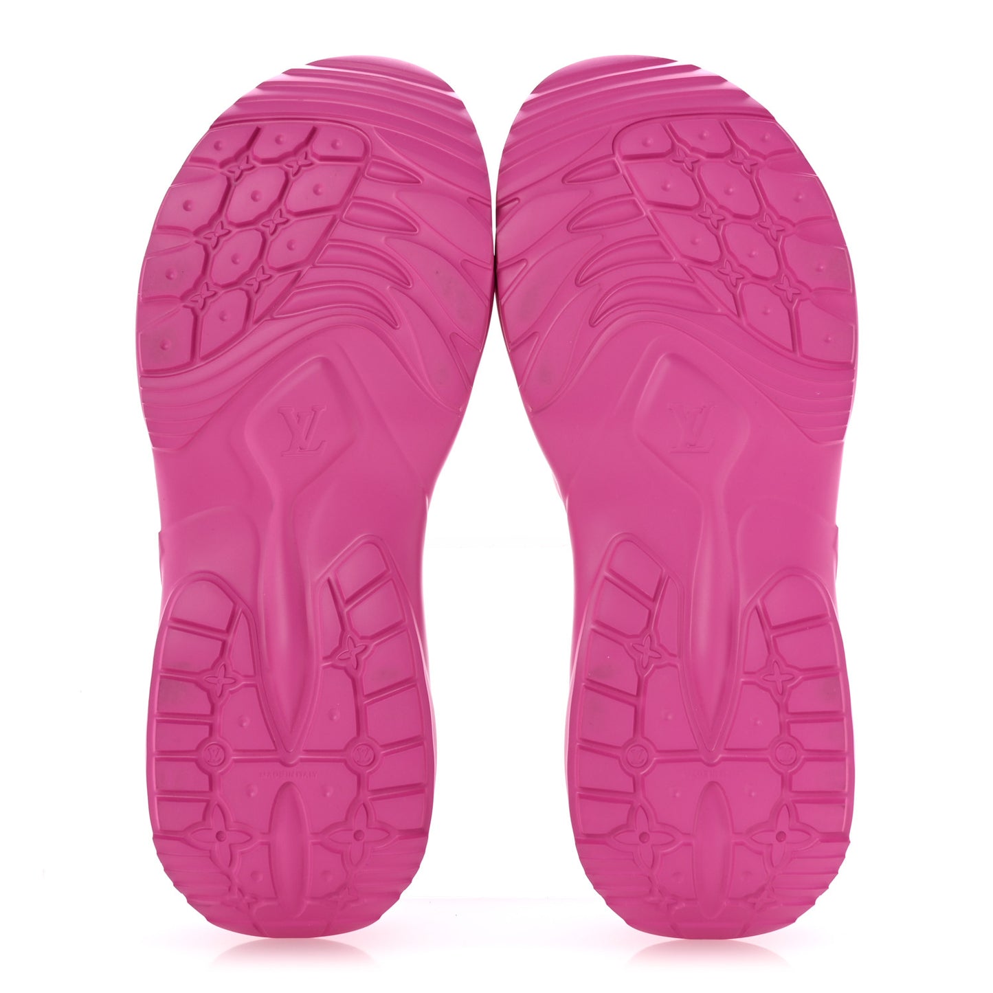 Rubber Monogram Embossed Pool 55 Flat Comfort Mule 41 Pink