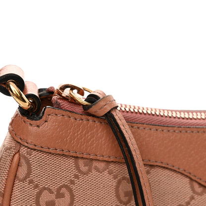 Gucci Monogram Textured Dollar Calfskin Small Ophidia Hobo Cloche Rose Pink 19 of 20