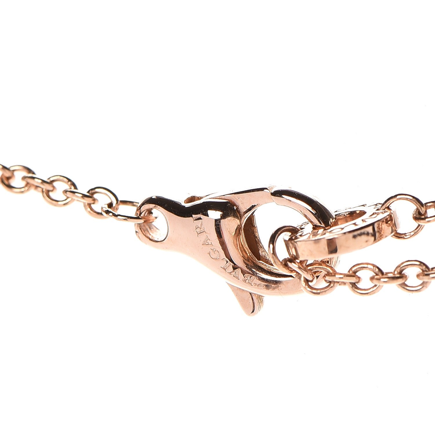 Bulgari 18K Rose Gold White Ceramic B.Zero1 Pendant Necklace 4 of 7