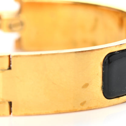 Hermes Enamel Narrow Clic Clac H Bracelet PM Black 6 of 9