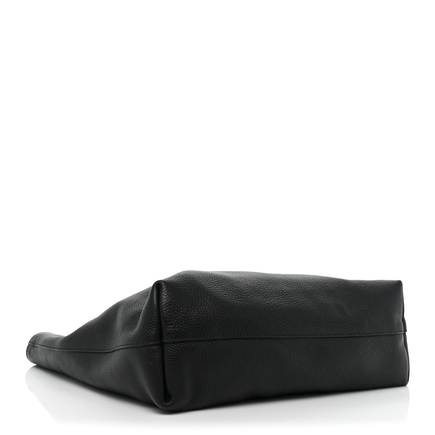 Vitello Daino Shopping Tote Black