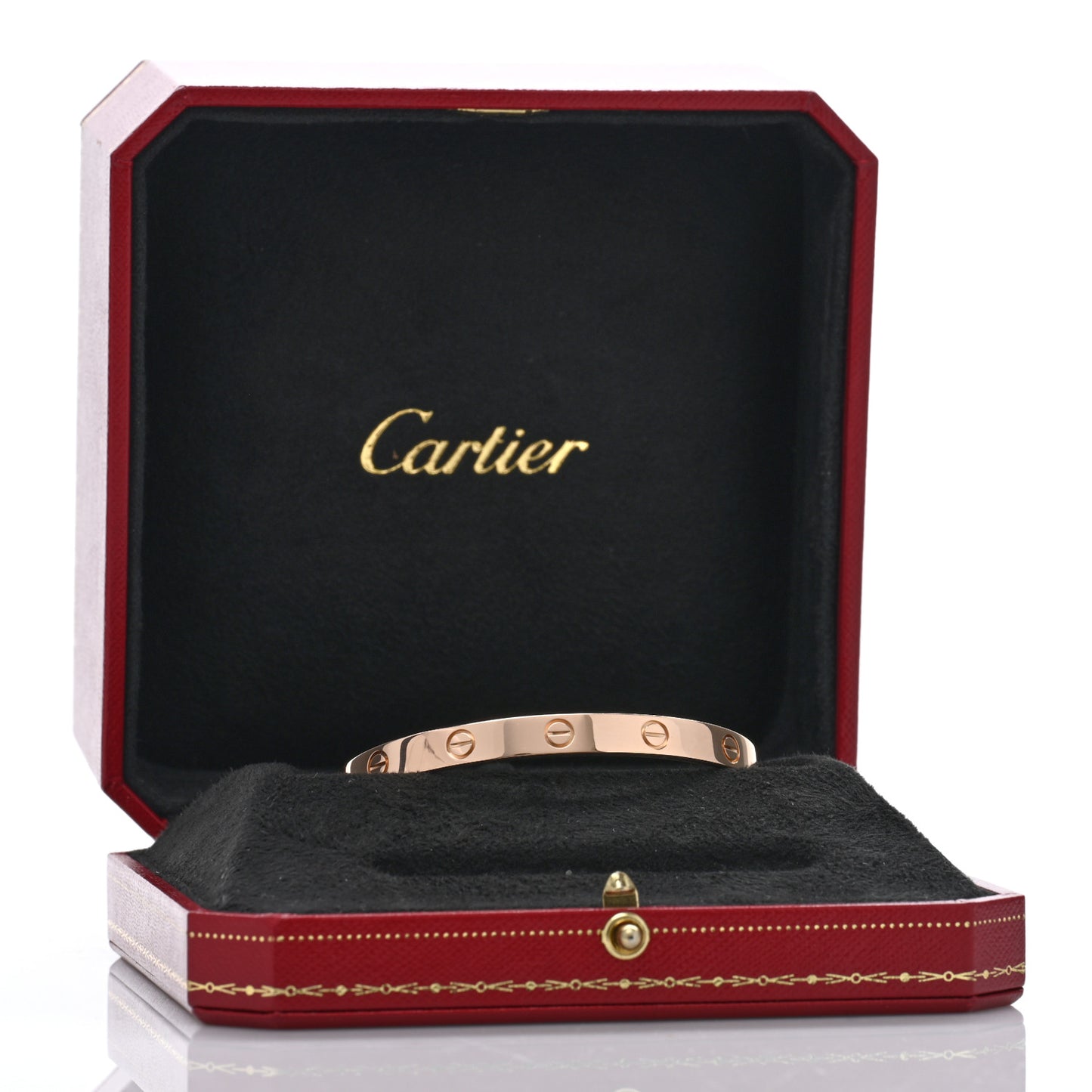 18K Pink Gold LOVE Cuff Bracelet 18