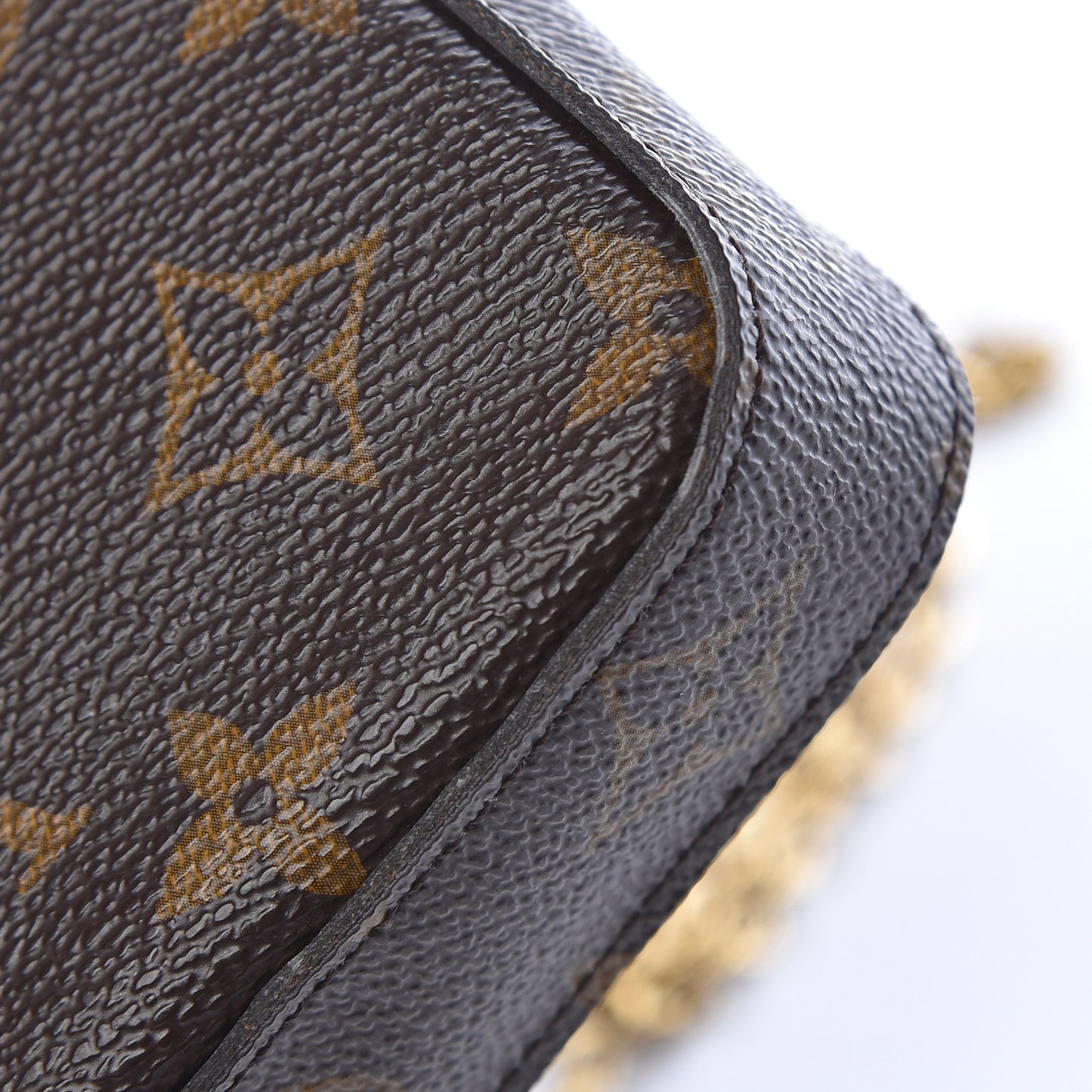Monogram Pochette Felicie Chain Wallet Fuchsia