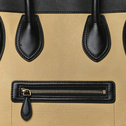 Celine Velluto Calfskin Mini Tri-Color Luggage Vanilla 7 of 13