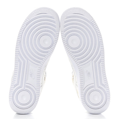 Louis Vuitton X NIKE AIR FORCE 1 Calfskin Monogram Mens Low Top Sneakers 7 White 5 of 10