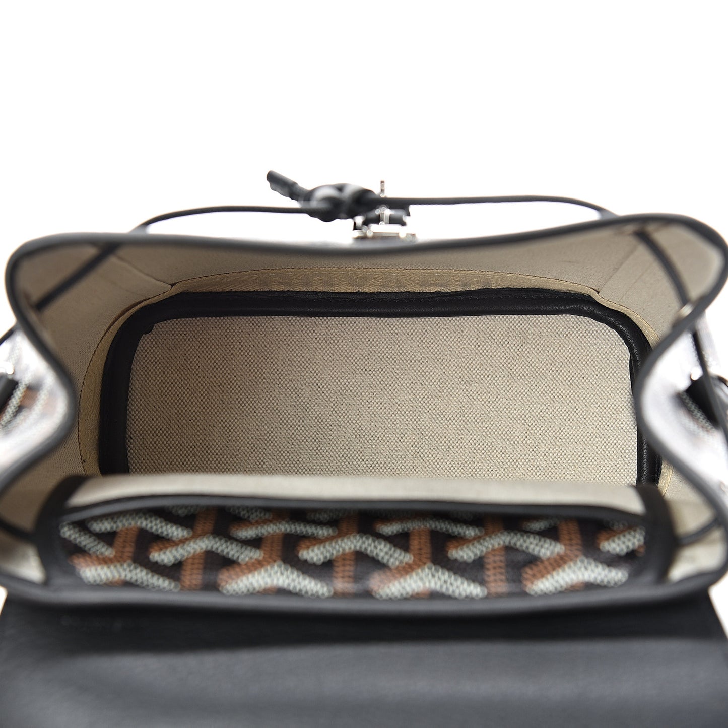 Goyardine Calfskin Mini Alpin Backpack Black