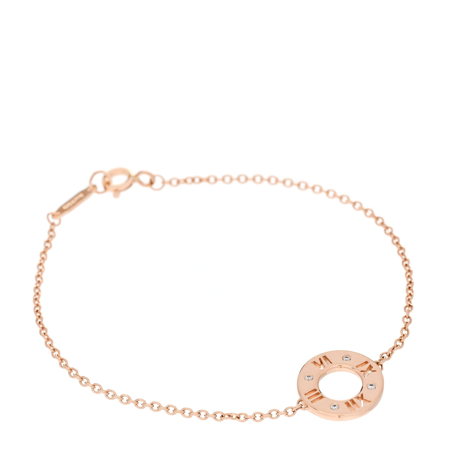 18K Rose Gold Diamond Atlas Pierced Bracelet