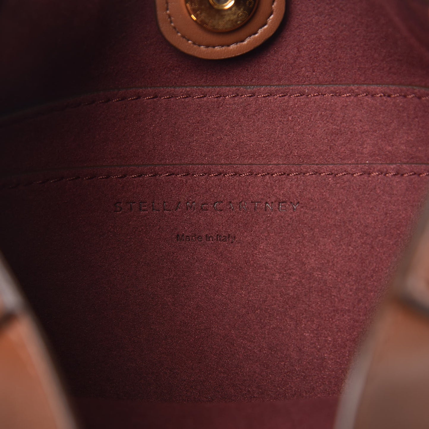 Eco Alter Nappa Perforated Logo Mini Crossbody Cinnamon
