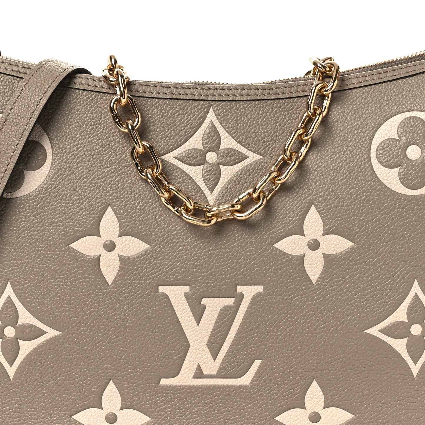 Empreinte Monogram Giant Loop Hobo Dove Gray Cream