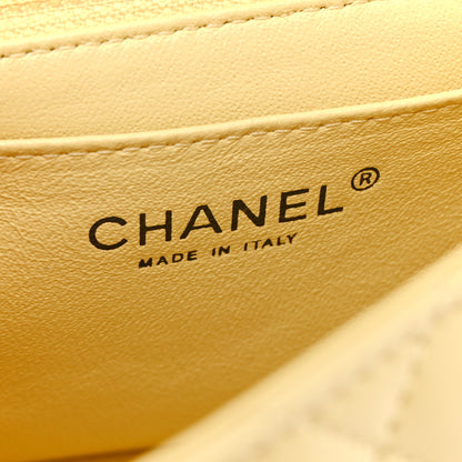Chanel Lambskin Quilted Mini Square Flap Light Yellow 6 of 11