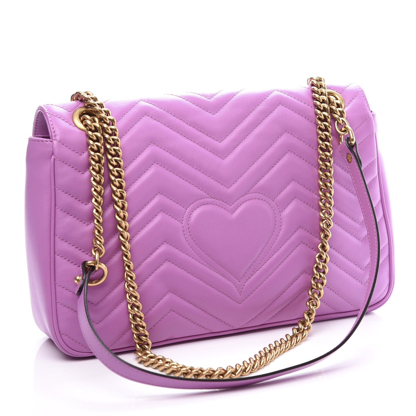 Calfskin Matelasse Medium GG Marmont Shoulder Bag Candy Mousse