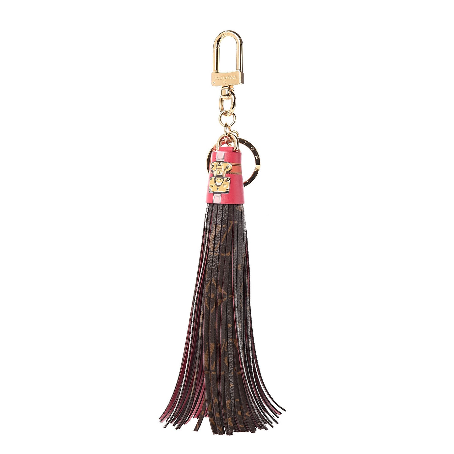 Monogram Summer Trunk Tassel Bag Charm Key Holder