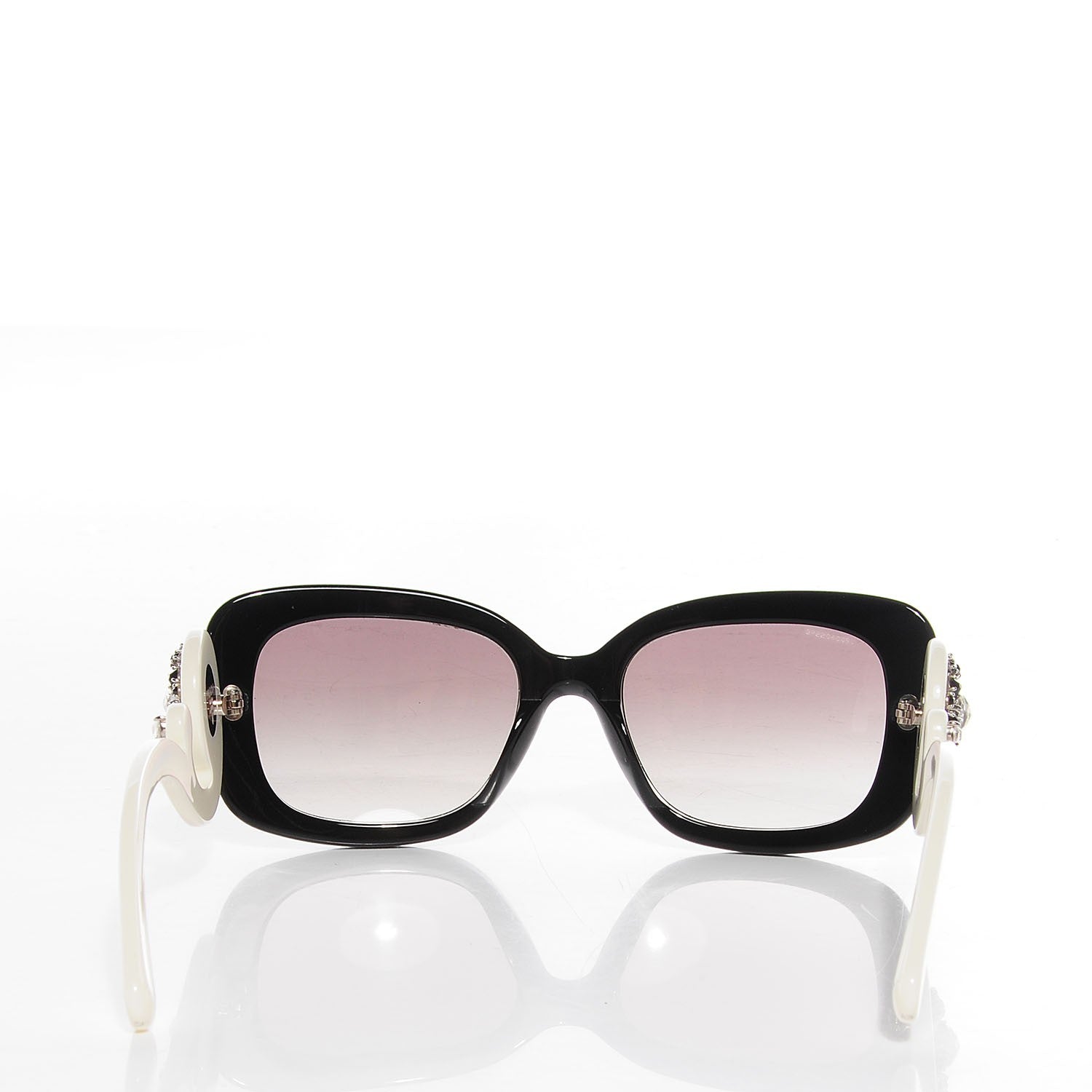 Prada Crystal Absolute Square Baroque Sunglasses White 91407