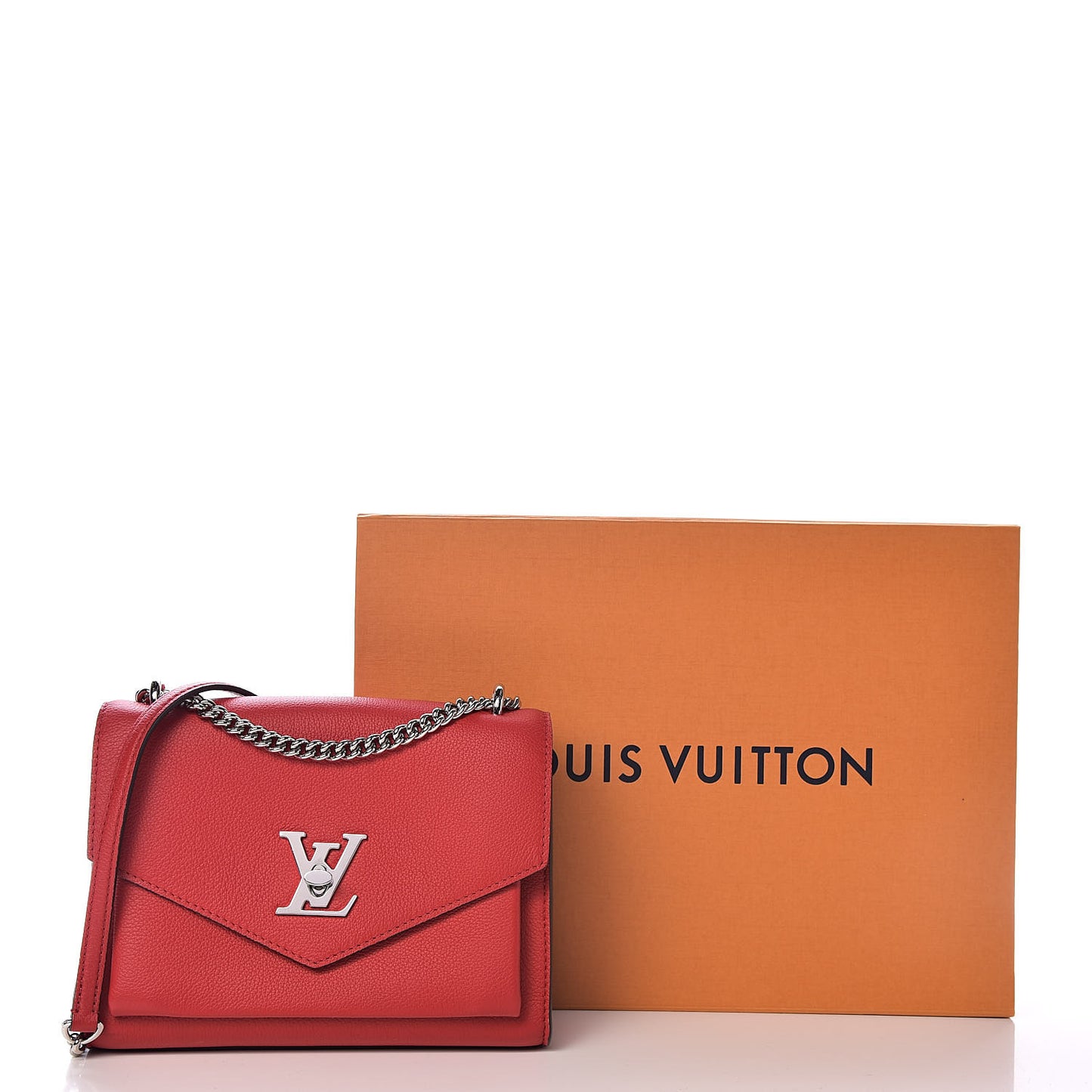 Soft Calfskin Mylockme Chain Bag BB Rubis