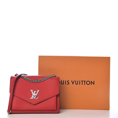 Louis Vuitton Soft Calfskin Mylockme Chain Bag BB Rubis 11 of 11