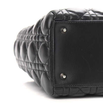 Christian Dior Lambskin Cannage Medium Lady Dior Black 7 of 10