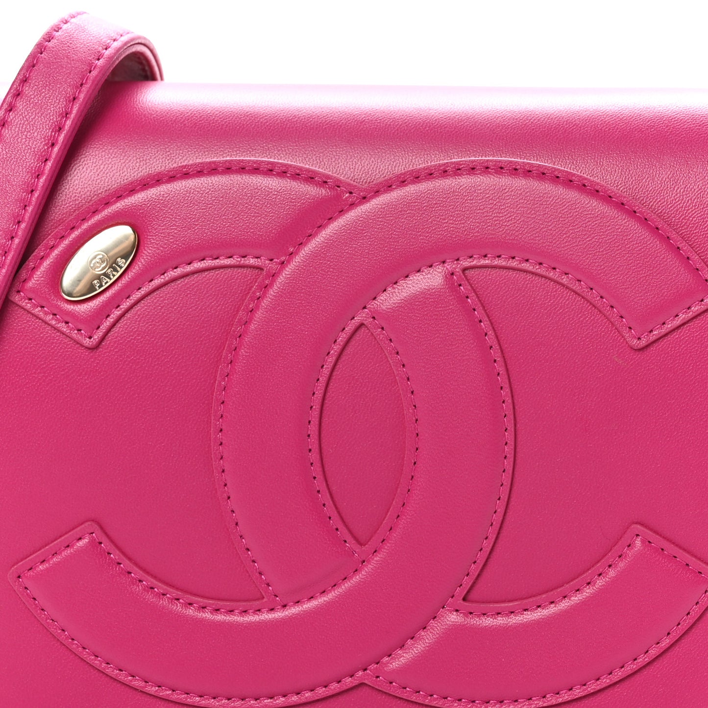 Lambskin CC Mania Flap Bag Pink