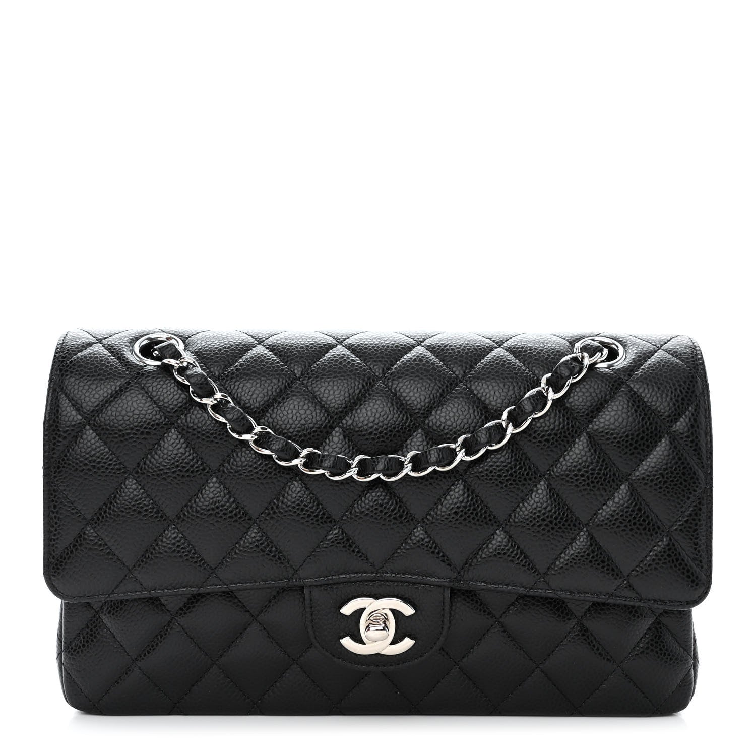 Chanel Caviar Quilted Medium Double Flap Black 1 of 12