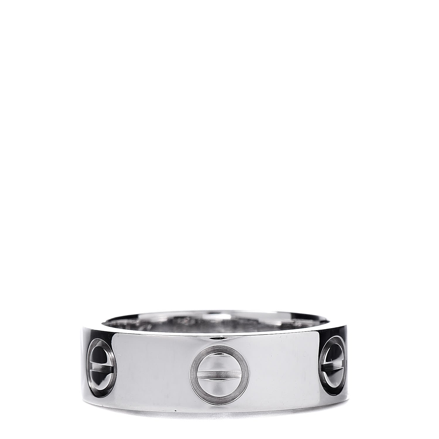 Cartier 18K White Gold 5.5mm LOVE Ring 51 5.75 1 of 4