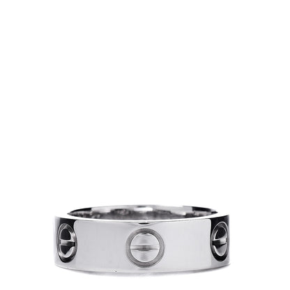 Cartier 18K White Gold 5.5mm LOVE Ring 51 5.75 1 of 4