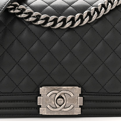 Chanel Caviar Quilted Medium Boy Flap Black 8 of 10