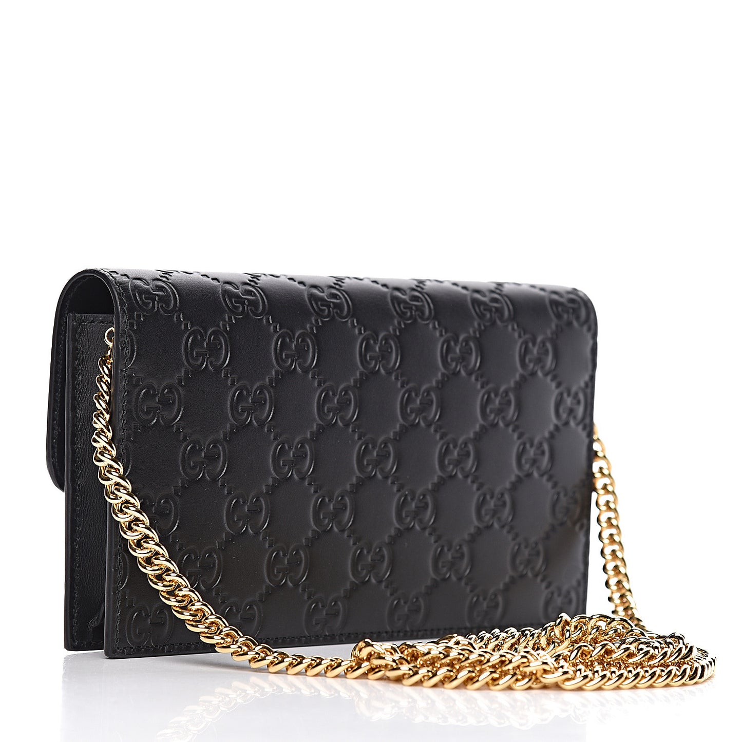 Guccissima Icon Chain Wallet Black