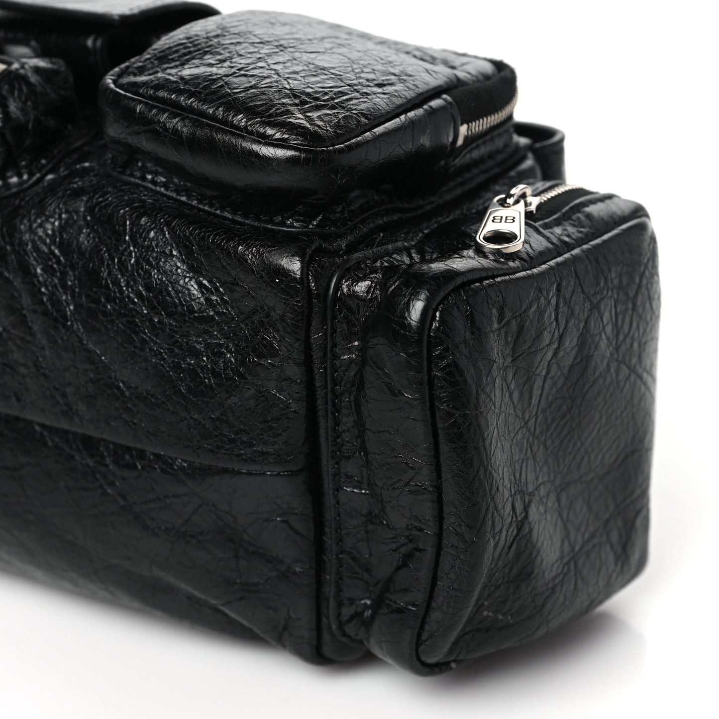 Agneau Arena Superbusy XS Sling Zip Shoulder Bag Black