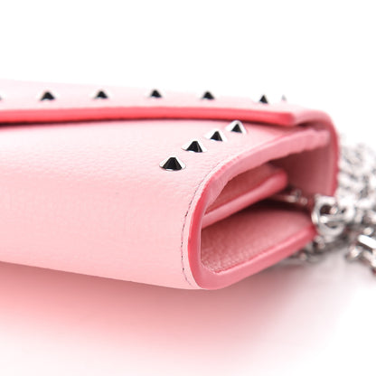 MCM Calfskin Studded Patricia Wallet On Chain Pink 9 of 10