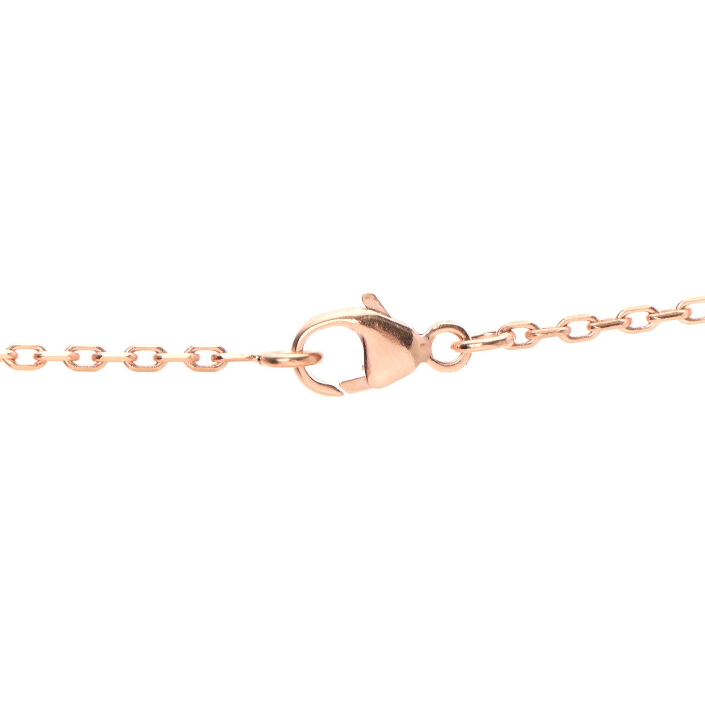 Lacquered Rose Gold Pop H Pendant Necklace White