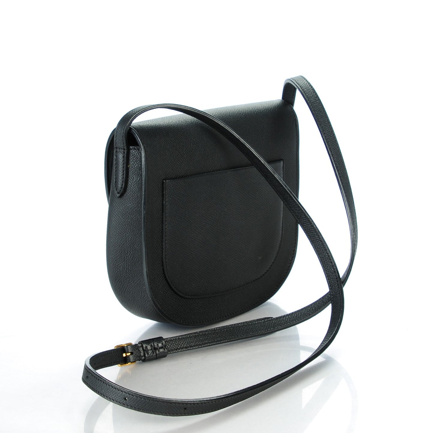 Grained Calfskin Small Trotteur Black