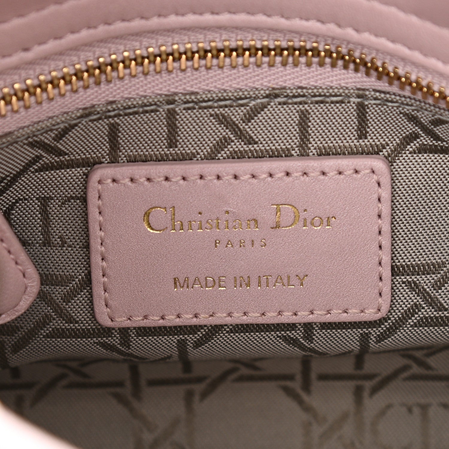 Christian Dior Metallic Lambskin Cannage Mini Lady Dior Lotus 5 of 10