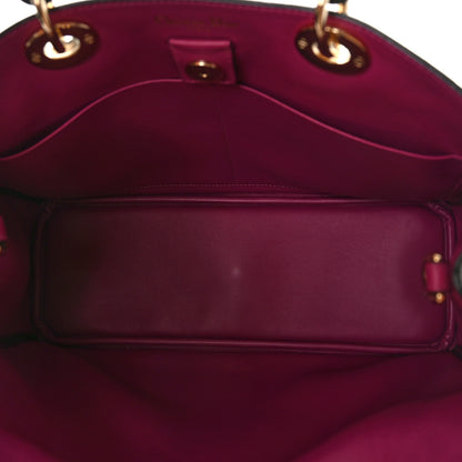 Christian Dior Bullcalf Medium Diorissimo Tote Black Rose Indien 6 of 9